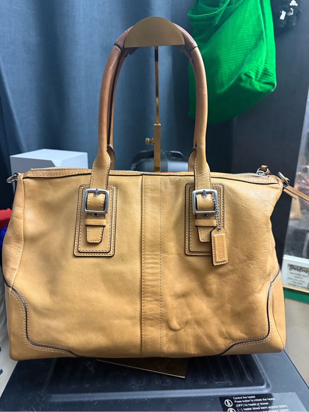 Vintage Coach Hamilton Tan Leather Tote Satchel  Style No. F13811